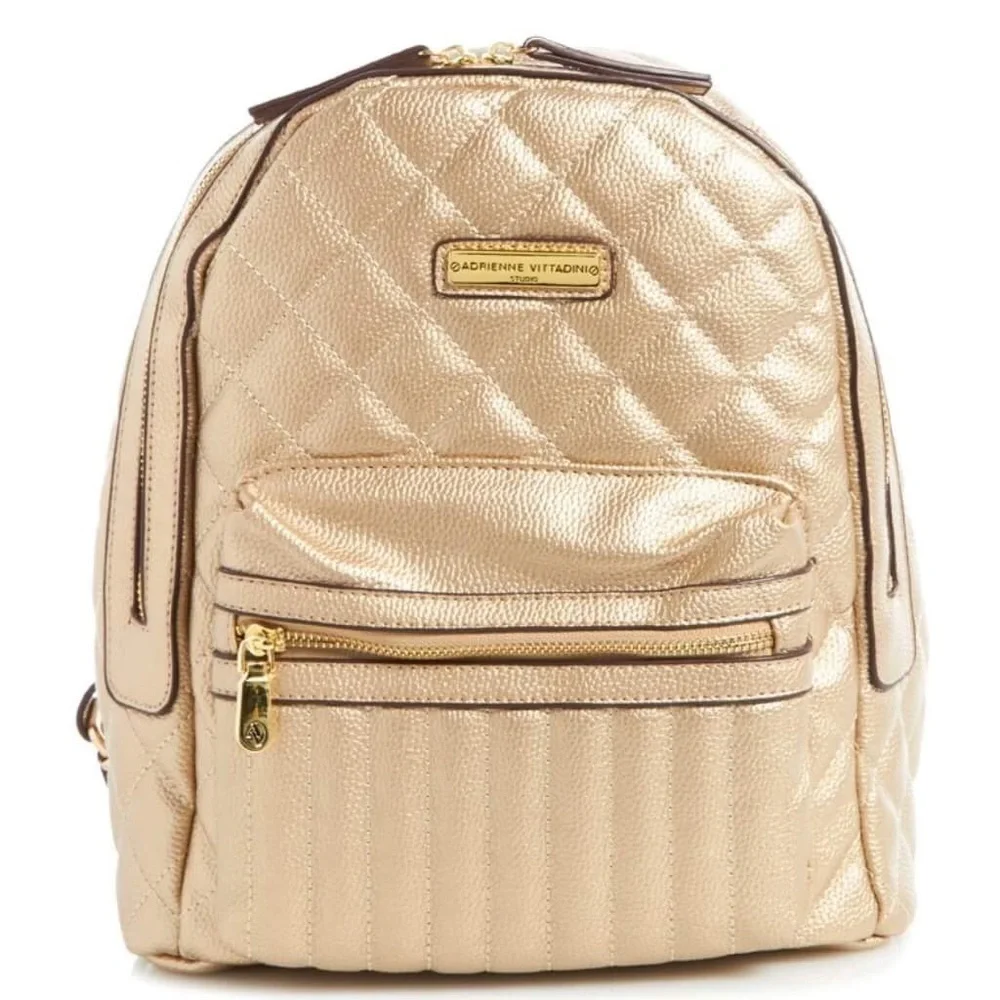 Adrienne Vittadini New With Tags Shimmering Quilted Backpack